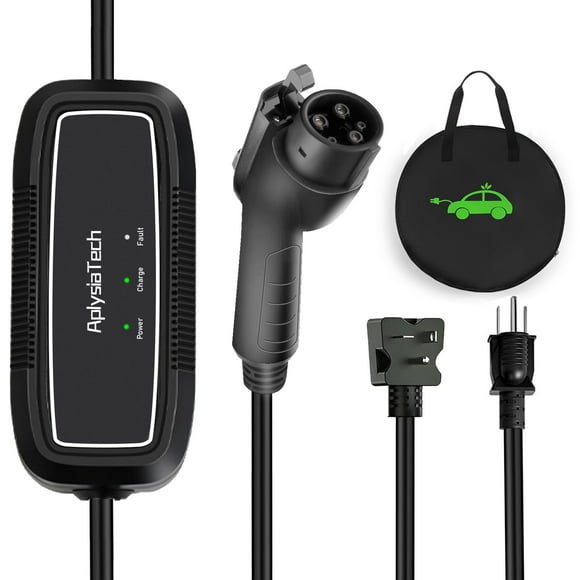 AplysiaTech Level 1+2 EV Charger, 16Amp 110-240V, Portable SAE J1772 Electric Car Charger, Plug-in EV Charging Station for Home,21 Ft Level 2 Charger Cable NEMA 6-20Plug(Tesla Need Adapter) C105