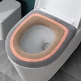 thumbnail image 1 of Apmemiss 3-Color Toilet Seat Cushion, Soft Stretchable Toilet Cover for Round Elongated Seats, Machine Washable Bathroom Mat, Non-Slip Warm Comfort for Winter, 1 of 1