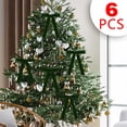 thumbnail image 1 of Apmemiss 6 PCS Velvet Christmas Bows, Pre-Tied Tree Bow Decorations for Xmas Wreath, Garland, Gift Packaging, Holiday Home Decor, 1 of 6