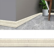 Apmemiss 90 x 3 Inch Self Adhesive Flexible Foam Molding Trim Wallpaper Border 3D Sticky Decorative Wall Lines Peel and Stick Trim Wall Trim Baseboard Trim for Home, Office, Hotel DIY Decor