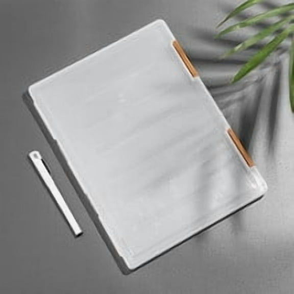 Apmemiss A4 Clear Plastic Storage Box, Transparent Document File Organizer Case with Secure Buckle, Stackable Paper Filing Box for Home Office
