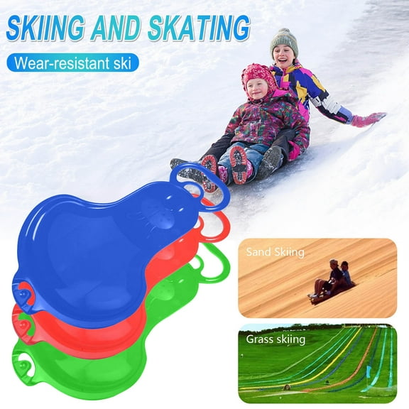 Apmemiss Baby Gifts Clearance Safe Snow Sled Kids Sledge Winter Toboggan Outdoor Sport Skiing Board for Kids