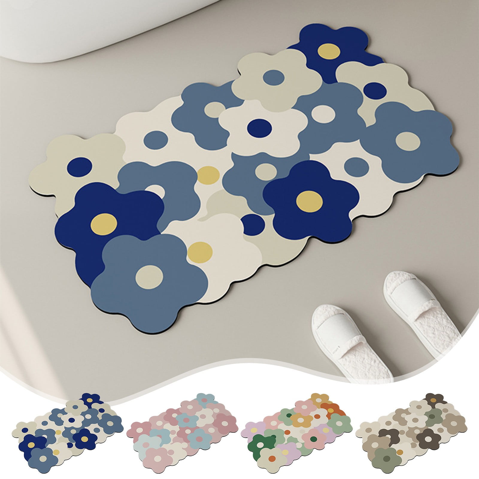 Apmemiss Bathroom Rugs Clearance Absorbent Bathroom Bath Mat Shower Rug ...