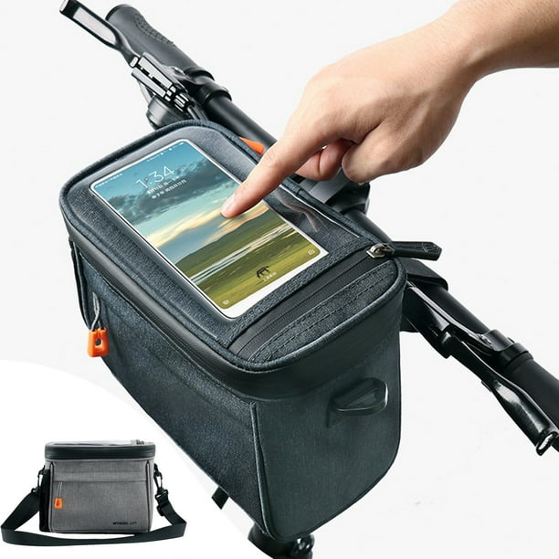 Apmemiss Bike Accessories for Adult Bikes Clearance Bicycle Handlebar Bag Bicycle Messenger Bag Car Bag TPU Mobile Phone Bag Large Capacity Front