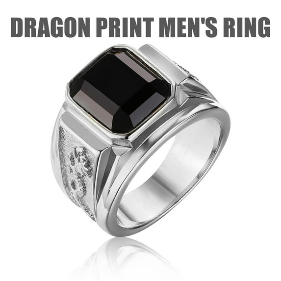 Apmemiss Birthday Gifts Clearance New Style Dragon Pattern Set Diamond Ring for Men Retro Show Personality on Sale and Clearance