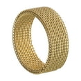 thumbnail image 1 of Apmemiss Birthday Gifts for Mom Clearance Jewelry Standard US Size Titanium Steel Woven Mesh Deformation Ring 8MM Vacuum Electroplating Non-fading Overstock Items Clearance, 1 of 6