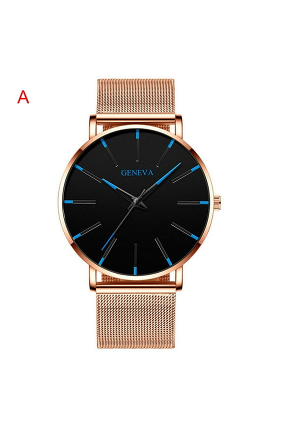 Birthday Gifts for Men Clearance Couple Men and Women Fashion Ultra Thin Watches Business Stainless Steel Mesh Quartz Watch Clearance Sale