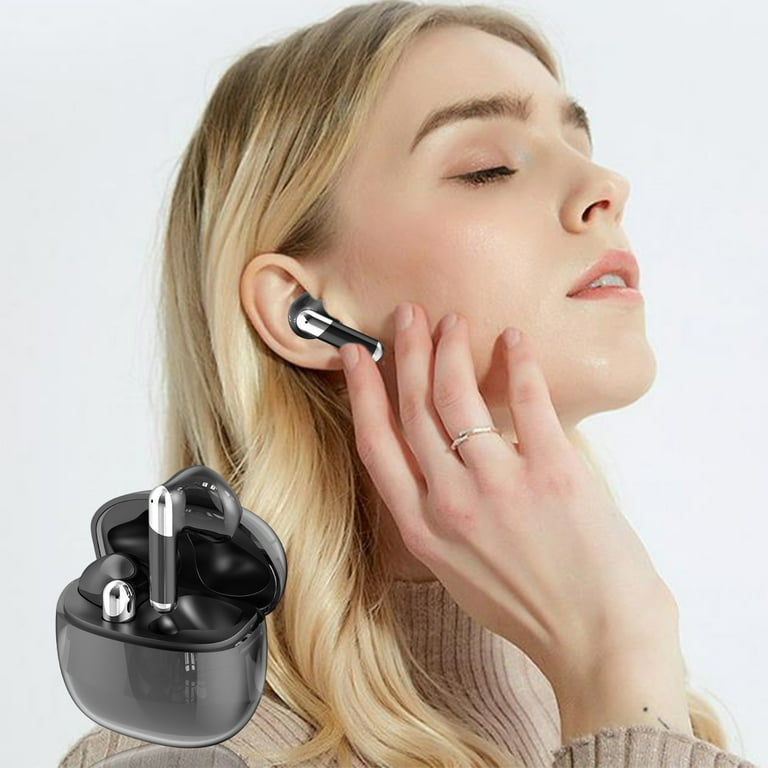 Apmemiss Bluetooth Earbuds Clearance Translucent Body Wireless Bluetooth Earphones for Long lasting Continuation of the Sports Running Intelligent Calls Noise Reduction Stereo Game Headphones Walmart....