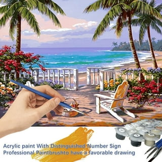 clearance diamond painting ， Diamond Painted DIY 5D Diamond Painted Beach  Kit, Wall Decoration 