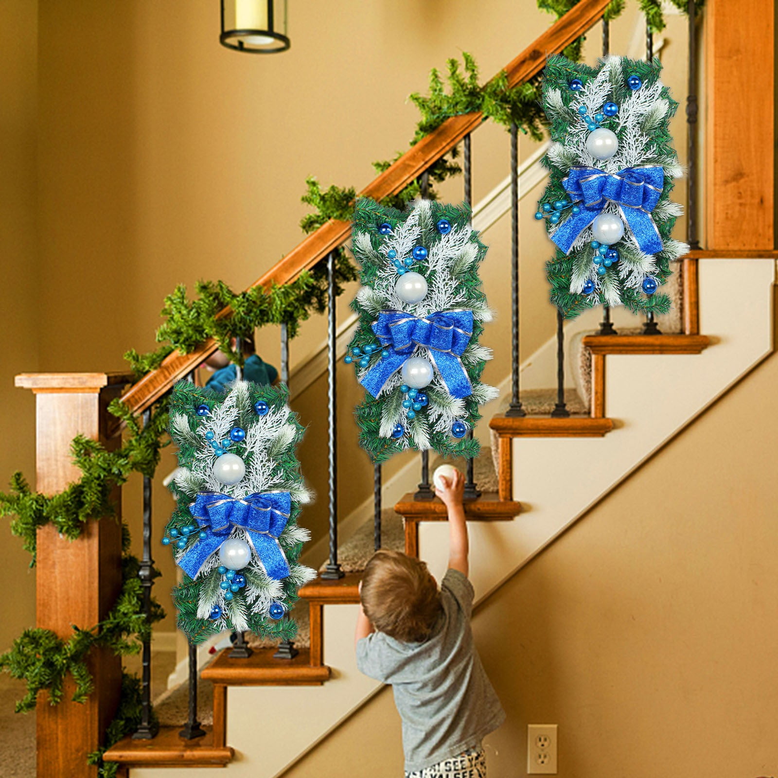 Apmemiss Christmas Ornaments Clearance Christmas Rattan Upside Down