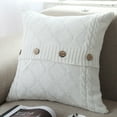 thumbnail image 1 of Apmemiss Christmas Throw Pillow Covers Clearance Decorative Knit Throw Pillow Cover 18x18 inch Chiristmas Farmhouse Sweater Square Warm Cushion Cover for Couch, Bed, Home Accent Decor, 1 of 3