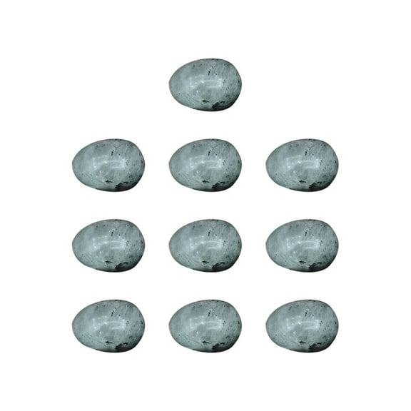 Apmemiss Clearance 10Pcs Worry Stones Egg Rock Crystal Gemstone Polished Mineral Rock Egg Stones Pocket Palm Chakra Eggs Crystal for Anxiety Relief Meditation Reiki Balancing Easter Decor