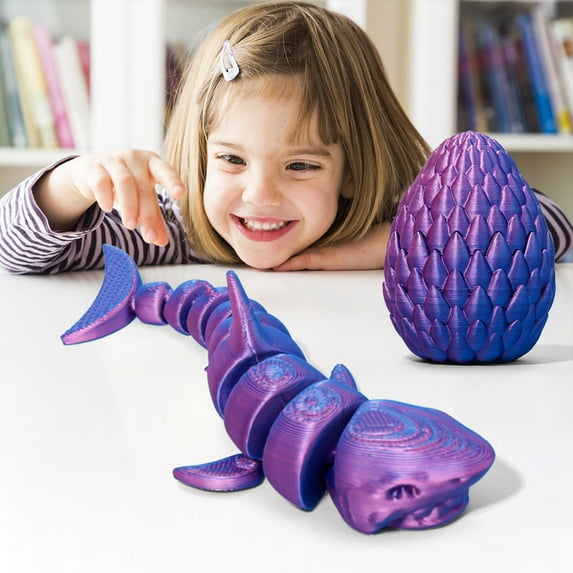 Apmemiss Clearance 11 inch 3D Printed Egg, Mystery Crystal Fidget Toys, Articulated, Home Desk Decor Easter Surprise Eggs, Adults Fidget Toys for Autism/ADHD