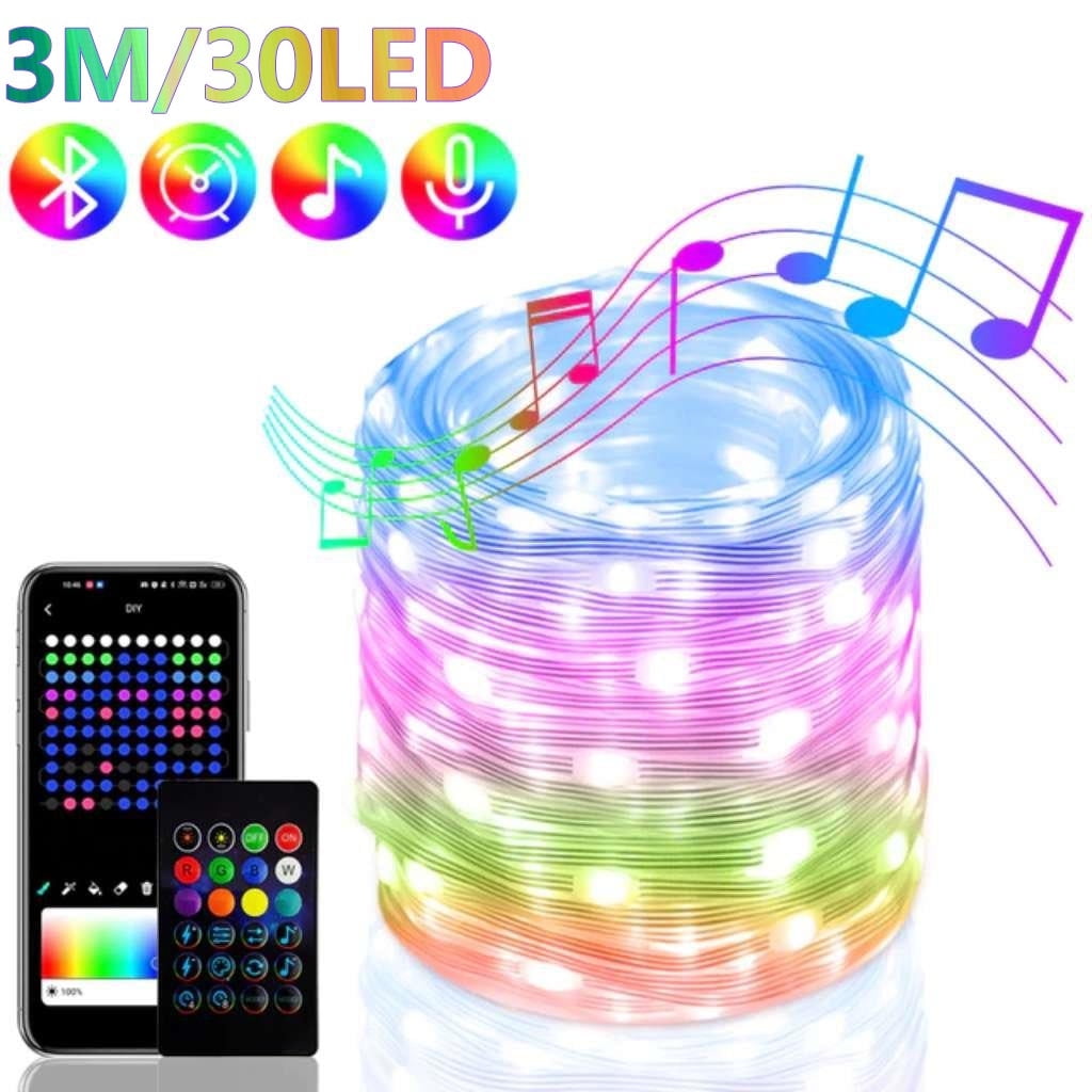 Apmemiss Clearance 2024 Christmas Smart Bluetooth Fairye String Light