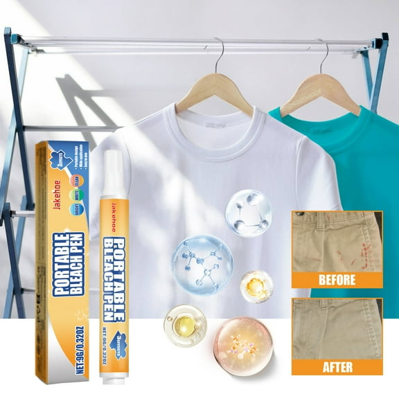 Apmemiss Clearance 2024 New Bleach Pen,Bleach Pen for Clothing,Portable Bleach Pen for Clothing Stain Removal,Grease Stain Remover Wash Free Laundry Clean Pen Instantly Remove Stains