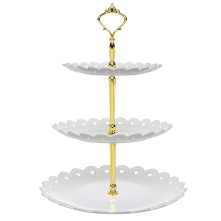 Apmemiss Clearance 3 Tier Round Clear Cake Stand Cupcake Display Stand Holder Dessert Pastry Tower Tea Party Serving Platter Candy Bar Stand for Wedding, Birthday, Theme Party, Baby Shower