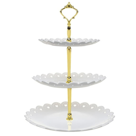Apmemiss Clearance 3 Tier Round Clear Cake Stand Cupcake Display Stand Holder Dessert Pastry Tower Tea Party Serving Platter Candy Bar Stand for Wedding, Birthday, Theme Party, Baby Shower