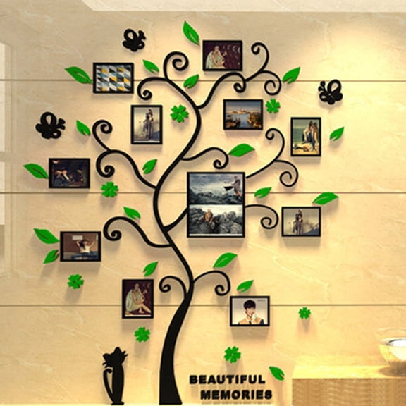 Apmemiss Clearance 3D Tree Wall Stickers - DIY Photo Frame Tree Wall Decal Family Photo Frame Sticker Murals Wall Decor Living Room Bedroom TV Background Home Decorations
