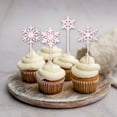 thumbnail image 1 of Apmemiss Clearance 40Pcs Christmas Snowflake Cocktail Picks Handmade Assorted Fruits Bamboo Toothpicks Xmas Snowflake Cake Topper Pick for Drink Fruit Dessert Food Appetizers Winter theme Party Decor, 1 of 8