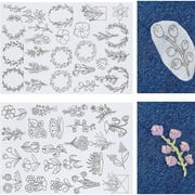 Apmemiss Clearance 50 Pack Hand Sewing Stabilizer Washable Water Soluble Stabilizer Tear-off Machine Embroidery Stabilizer with Flower Pattern for Embroidery Hand Sewing Lovers