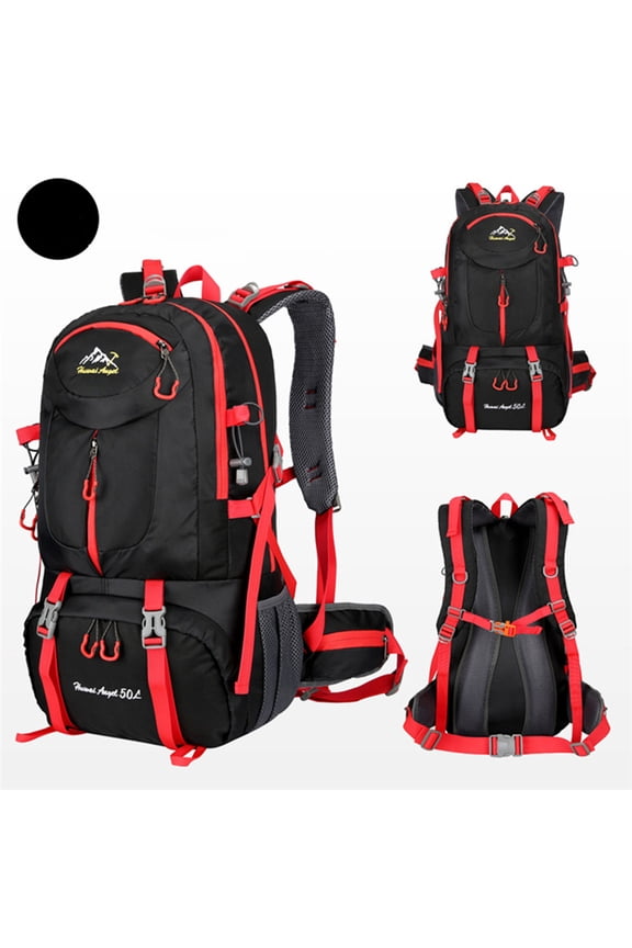 Clearance 50L Hiking Backpack Camping Backpack with Waterproof Rain Cover for Men Women, Outdoor Sport Travel Daypack with Adjustable Chest and Hip Strap for Climbing Touring