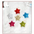 thumbnail image 1 of Apmemiss Clearance 6 Pcs Gold Glitter Star Ornaments Christmas Tree Pendant Mini Hanging Stars Plastic Gold Christmas Decorations Plastic Festive Embellishments for Holiday Parties Weddings Home, 1 of 7