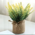 thumbnail image 1 of Apmemiss Clearance Artificial Potted Flowers Fake Potted Plants Plastic Faux Flowers for Home Decor Indoor Small Artificial Plants in Pots for Wedding Home Desk Tabletop Outdoor Office Kitchen, 1 of 6
