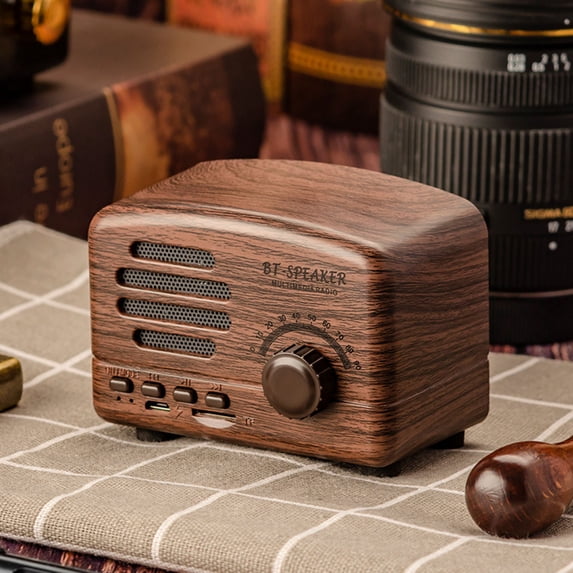 Apmemiss Clearance BT01 Wireless Stereo Retro Speakers, Portable Bluetooth Vintage Speakers with Powerful Sound, Answering Calls, FM Radio Mode, Card Christmas Clearance