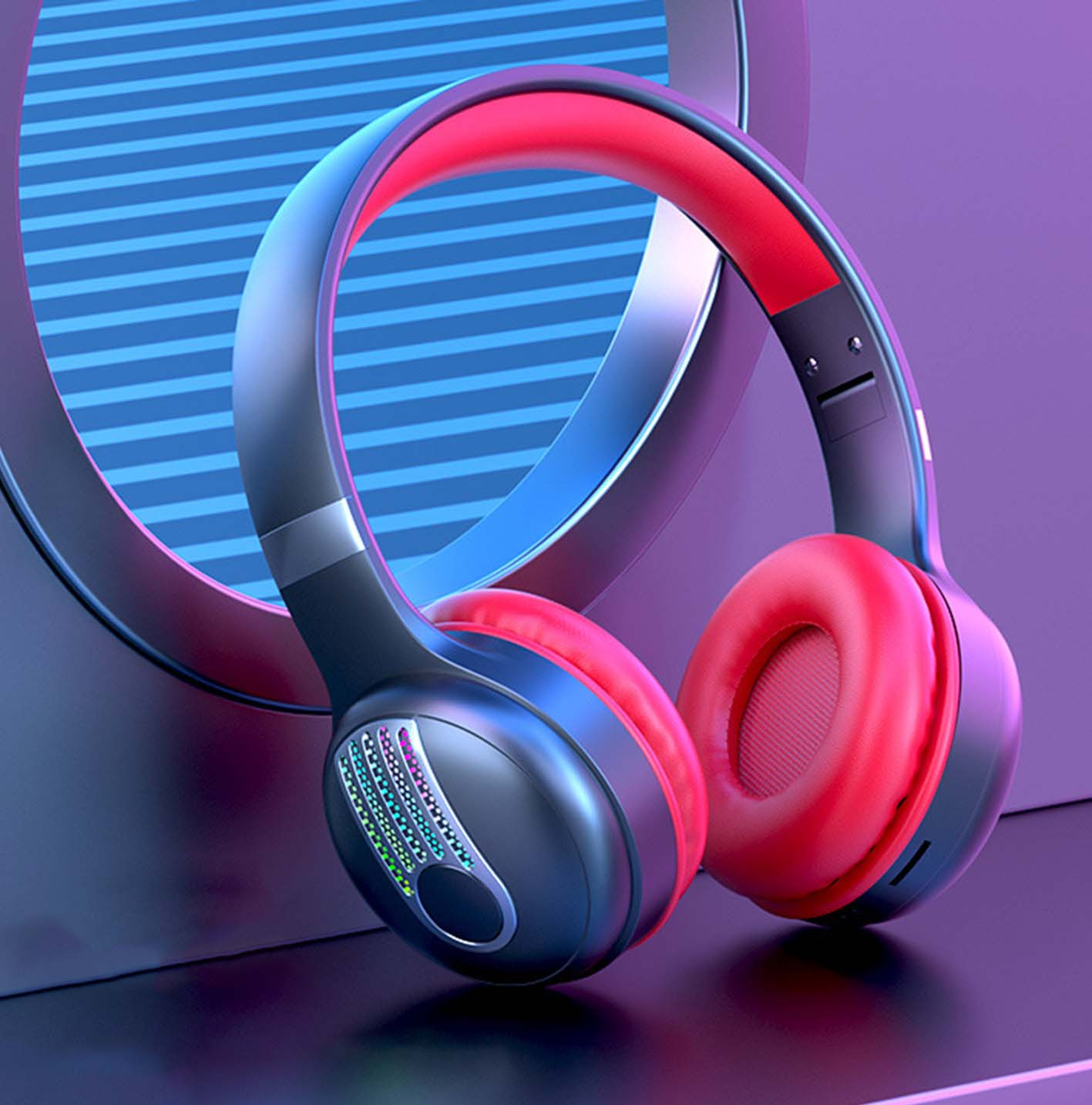 Apmemiss Clearance Bluetooth 5.0 Subwoofer HeadMounted Foldable