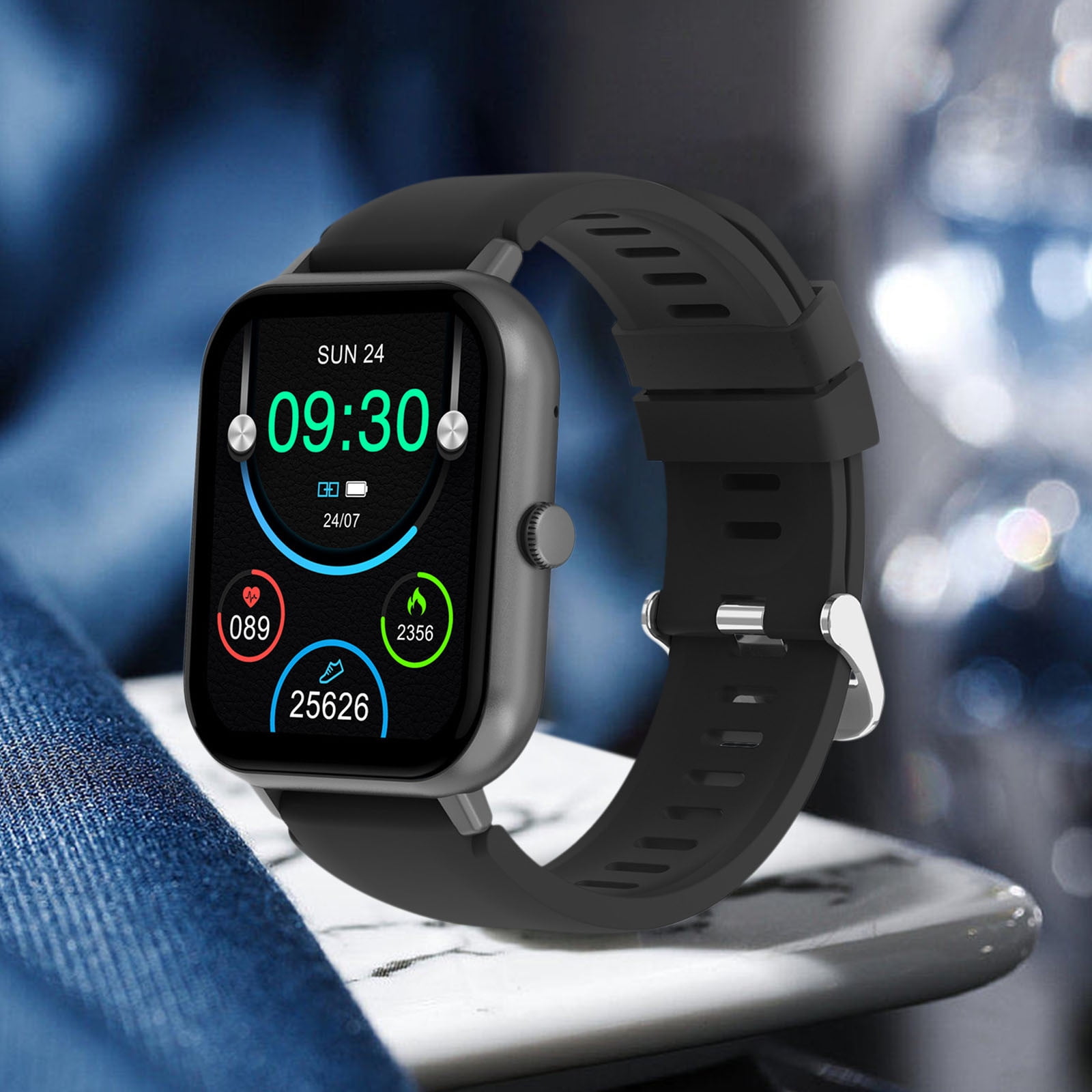 TSV Bluetooth Smart Watch with Heart Rate Monitor Sleep Sports Tracker Waterproof Walmart
