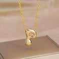 thumbnail image 1 of Apmemiss Clearance Bubble Letter Necklace Gold Initial Necklaces for Women Trendy Charm Pendant Necklaces Gold Jewelry Birthday Gifts for Women Teen Her Mom Grandma Wife Sister, 1 of 3