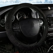 Apmemiss Clearance Elastic Stretch Steering Wheel Cover with Soft Warm Plush Non-Slip Car Decoration Car Wheel Protector Universal Fits 14-15 Inches