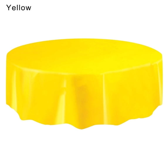 Apmemiss Clearance Clear Plastic Table Cloth, Waterproof Round Tablecloth Protector, Oil Spill Proof Wipeable Transparent Tablecloths Cover for Dining, Picnic, Camping and Outdoor