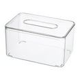 thumbnail image 1 of Apmemiss Clearance Clear Tissue Box Holder with Cover Facial Tissue Dispenser Box Case for Countertop,Clear Plastic Dryer Sheet Container Napkin Organizer for Bathroom, Kitchen,Home,Rectangle, S, 1 of 4