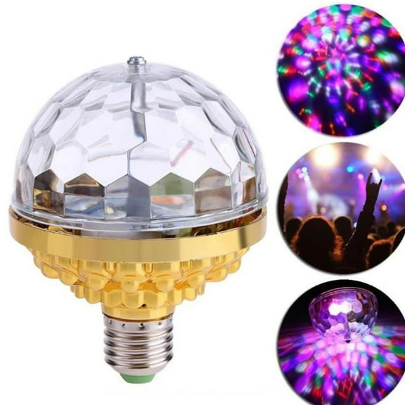 Apmemiss Clearance Colorful Rotating Disco Ball Light, Magic Crystal Ball Lamp, LED Lighting Strobe Lamp Disco Party Stage Lamp for Home Room Birthday Club Bar Dance Christmas Decorations