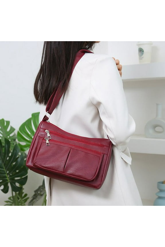 Clearance Crossbody Purse for Women Ladies Soft PU Leather Shoulder Bag Medium Roomy Handbag Fashion Tote Top Handle Satchel