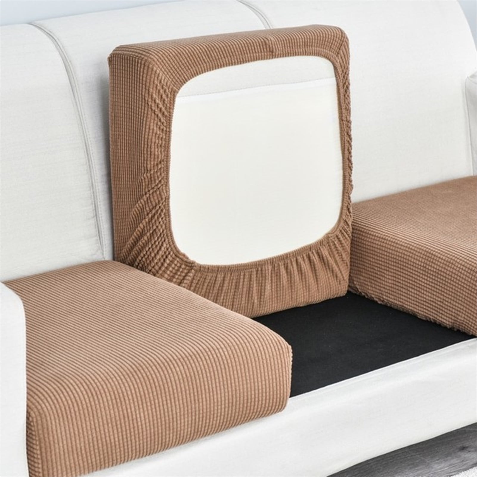 Necolorlife velvet sectional sofa cover universal couch covers thick clearance