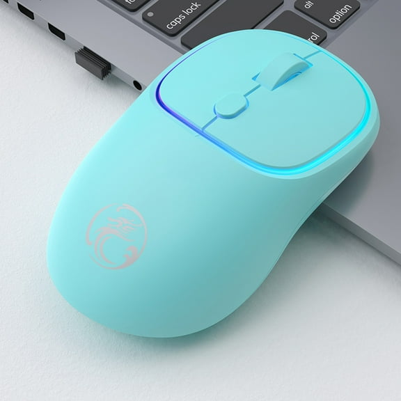 Apmemiss Wireless Mouse with Dazzling Lights 2.4G Noiseless Mouse with USB Receiver Portable Computer Mice for Desktop Computer Laptop
