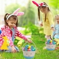 thumbnail image 1 of Apmemiss Clearance Easter Bunny Basket for Eggs Hunt, Easter Eggs Bucket, Small Woven Cotton Rope Tote Bag with Rabbit Ears for Kids, Easter Days Decoration, Party, Holidays, 1 of 6
