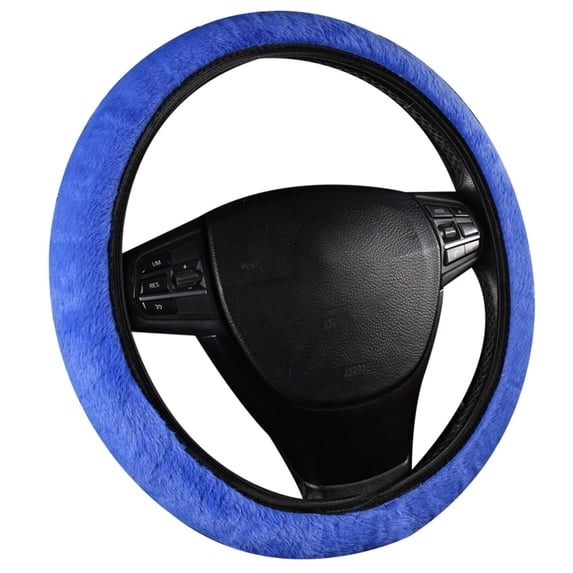 Apmemiss Clearance Elastic Stretch Steering Wheel Cover with Soft Warm Plush Non-Slip Car Decoration Car Wheel Protector Universal Fits 14-15 Inches