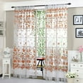 thumbnail image 1 of Apmemiss Clearance Embroidered Sheer Voile Window Curtains Rod Pocket Colorful Floral Gauze European Tulle Panel Draperies for Sliding Glass Door Living Room Christmas Ornament, 1 of 8