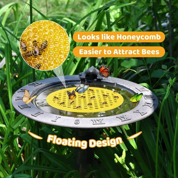 Apmemiss Clearance Floating Bee Island Use for Bee Cups for Garden, Bee Insect Waterer, Bee Waterer and Butterfly Water Stations, Bee Water Catcher Cups for Thirsty Pollinators, Bee Bath