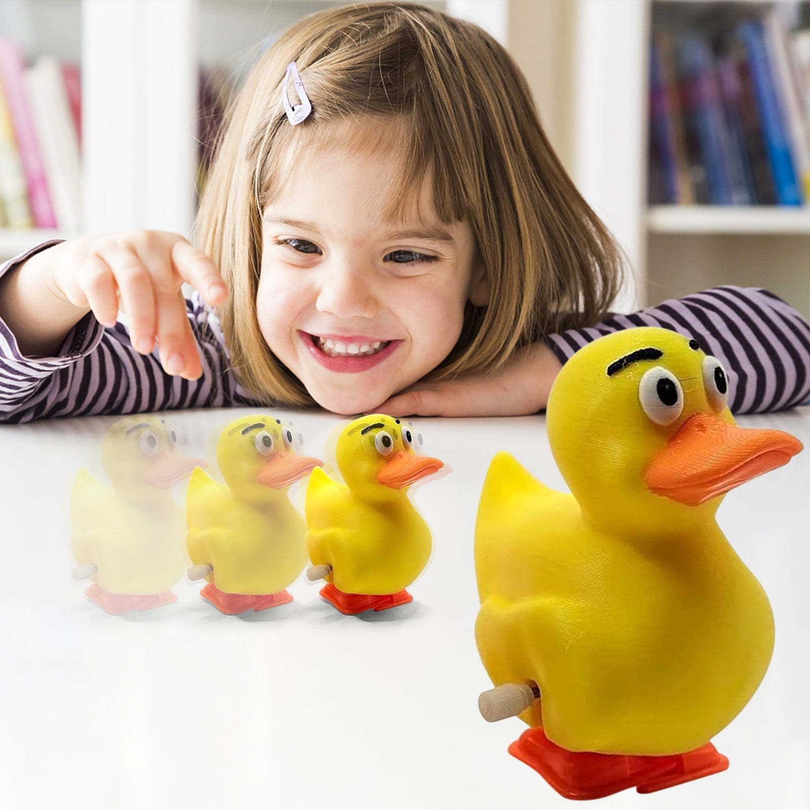 Apmemiss Clearance Funny Clockwork Middle Finger Ducks, Walking Middle