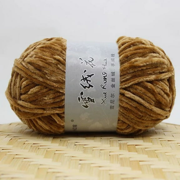 Apmemiss Clearance Gold Velvet Chenille Medium Thick Wool Thread Diy Crochet Sweater Scarf Line Room Decor