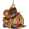 thumbnail image 1 of Apmemiss Christmas Ornaments Indoor Clearance Home Decor Cowboy Boot Hat Car Pendant Cowboy Acrylic Pendant Holiday Gift Room Decor, 1 of 2