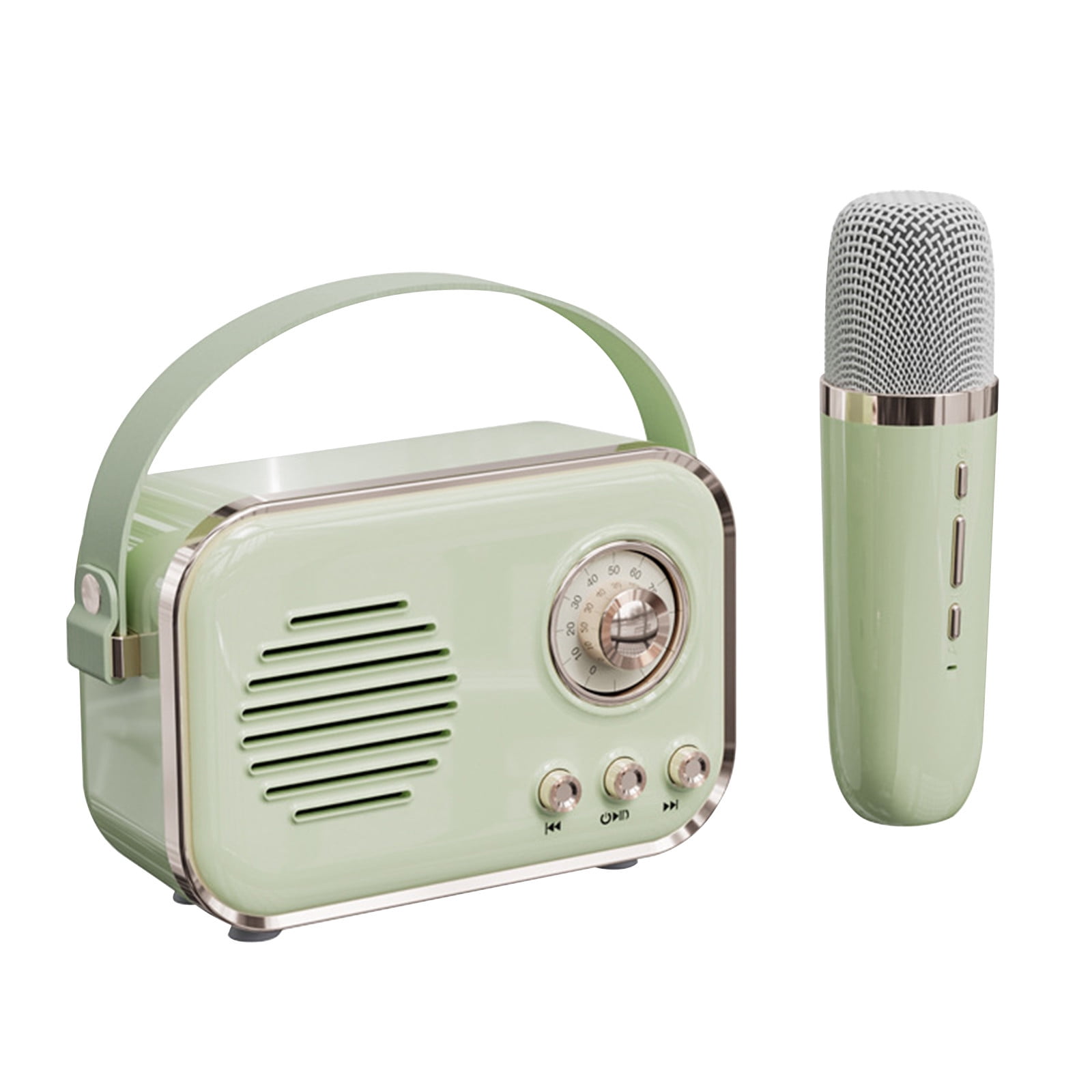 Apmemiss Clearance Karaoke Machine for Kids, Mini Portable Bluetooth Karaoke Speaker Wireless Mics for Kids Adults, Gifts Toys for Girls Boys Family Home Party Girls Christmas Gifts