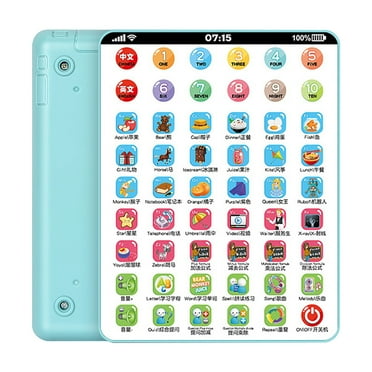 Apmemiss Clearance Kids Tablet with /Words/Numbers/Color/Games/Music - Interactive Educational Electronic Toys Learning Fun, Toddler Learning Toys Gifts for Age 3 4 5 Year Old Boys Girls&Preschool
