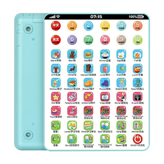 Apmemiss Clearance Tablet with /Words/Numbers/Color/Games/Music - Interactive Educational Electronic Toys Learning Fun, Learning Toys Gifts for Age 3 4 5 Year Old &Pre