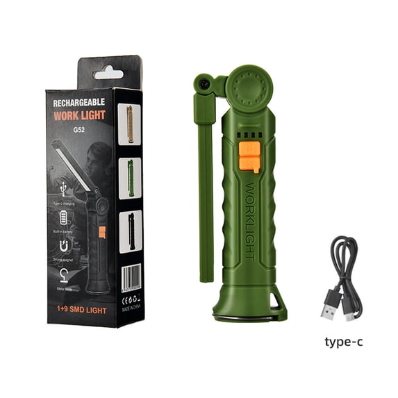 Apmemiss Clearance LED Rechargeable Flashlight Mechanic Tools for Gift, Work Lights with 360° Rotate Magnetic Base 4 Modes Portable Inspection Torch for Trouble Light,Automotive,Handmade,Camping,BBQ