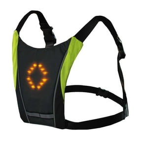 Apmemiss Clearance LED Turn Signal Safety Vest with Direction Indicator,USB Charging & Adjustable Bike Pack Accessory Guiding Light for Night Running Walking Cycling Gear,Glowing Reflective Backpack
